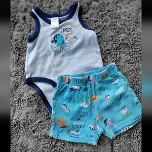 Onesie and shorts combo set